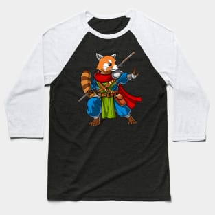 Red Panda Bear Ninja Baseball T-Shirt